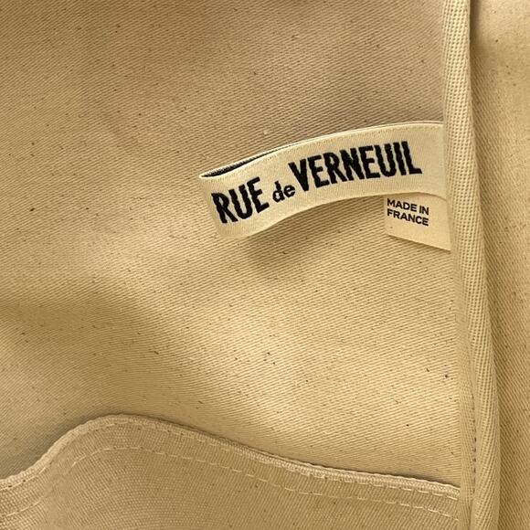 RUE DE VERNEUIL Navy Blue Traversee Large Flannel Cruise Tote - Picture 3 of 9